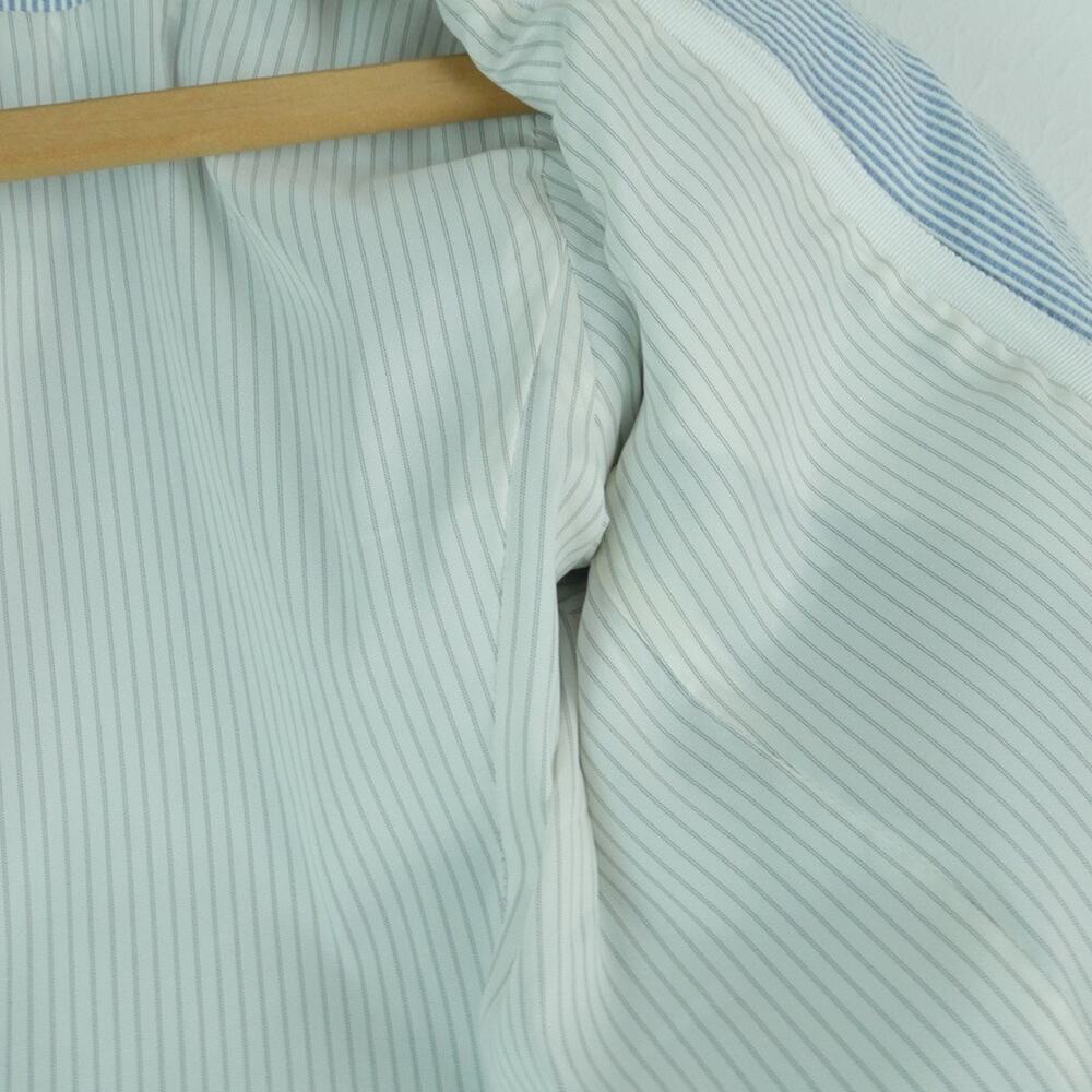 Veronica Beard Dickey Blazer Size 0 Seersucker Blue White Stripe Preppy Timeless - Picture 10 of 13
